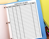 Temperature Log Book - For Childcare Providers {INSTANT PRINTABLE DOWNLOAD}