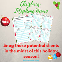 Christmas Childcare Telephone Memo [INSTANT PRINTABLE/DOWNLOAD]