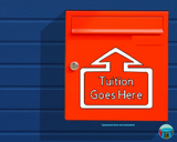 Tuition Goes Here Wall Decal Sticker