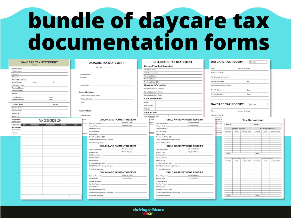 Daycare Tax Form Free Printable Daycare Tax Form Free Printable