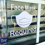 Face Mask Required Wall Decal Sticker