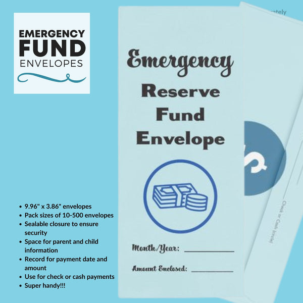 Emergency Reserve Fund Envelopes – ThrivingchildcareShop.com