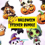 Mega 200 Halloween Sticker Bundle [INSTANT PRINTABLE DOWNLOAD]