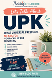 Universal Preschool and Childcare Providers: What Enrollment Changes Mean for Your Business[INSTANT PRINTABLE/DOWNLOAD]