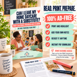 Can I Leave My Home Daycare With a Substitute? — Ad-Free Printable Guide [INSTANT PRINTABLE/DOWNLOAD] (Copy)