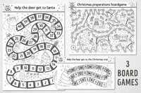 Merry Christmas Coloring Games and Activity Set - [INSTANT PRINTABLE/DOWNLOAD]