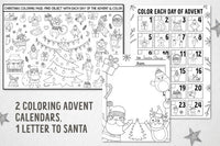 Merry Christmas Coloring Games and Activity Set - [INSTANT PRINTABLE/DOWNLOAD]
