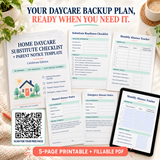 Can I Leave My Home Daycare With a Substitute? — Ad-Free Printable Guide [INSTANT PRINTABLE/DOWNLOAD] (Copy)