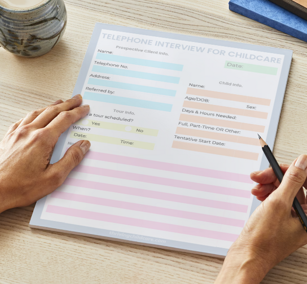 Telephone Interview Memo Notepad – ThrivingchildcareShop.com