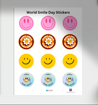 WORLD SMILE DAY STICKER SET: Make every day feel like World Smile Day  [INSTANT PRINTABLE/DOWNLOAD]