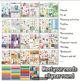 Provider Planner Sticker Set - Huge 1345 Pcs Aesthetic Planner Stickers Set