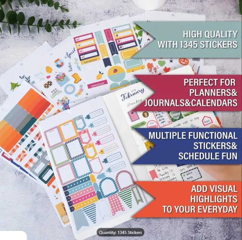 Provider Planner Sticker Set - Huge 1345 Pcs Planner Stickers Set ...