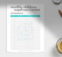 Daycare Money Manager | Monthly Daycare Tuition & Expenses Tracker [INSTANT PRINTABLE DOWNLOAD]