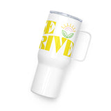 TRAVEL MUG: "Rise & Thrive Club" Travel mug with a handle
