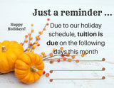 FREE Holiday Flyers & Tuition Reminders [INSTANT PRINTABLE/DOWNLOAD]