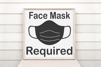 Face Mask Required Wall Decal Sticker