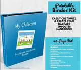 Daycare Hiring Helper Bundle - Binder Kit & Handbook [INSTANT PRINTABLE/DOWNLOAD]