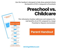 BROCHURE:  Preschool vs. Childcare