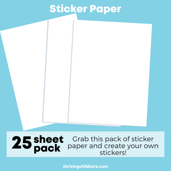 Sticker Paper Pack (25 Sheets) >>>FREE SHIP!<<<