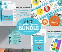 STOP THE SPREAD BUNDLE- COVID-19 Coronavirus - For Childcare Providers {INSTANT PRINTABLE DOWNLOAD}