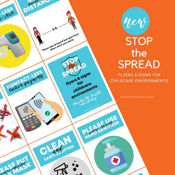 STOP THE SPREAD - COVID-19 30 FLYERS & SIGN PACK - For Childcare Providers {INSTANT PRINTABLE DOWNLOAD}