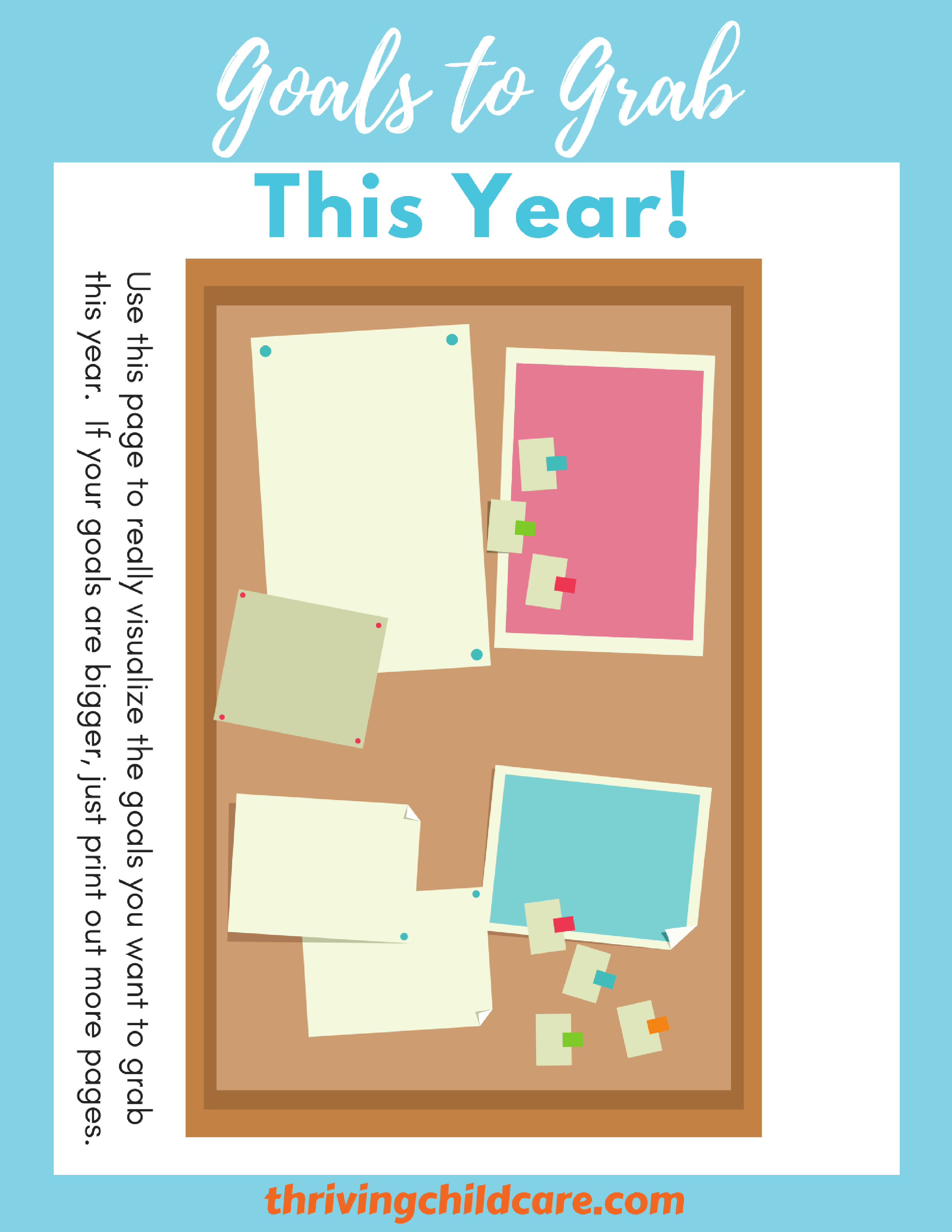 Childcare Goal Worksheet [INSTANT PRINTABLE/DOWNLOAD]