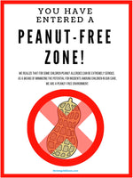 POSTER:  Peanut-Free Zone!