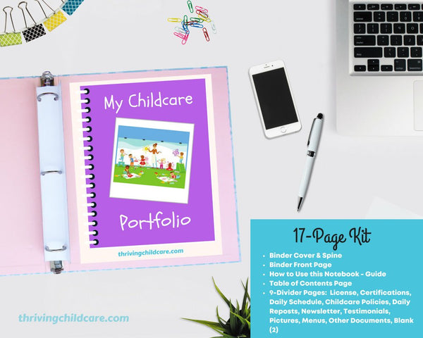 My Childcare Portfolio - Binder Kit [INSTANT PRINTABLE/DOWNLOAD