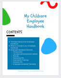 My Childcare Employee Handbook Builder - Binder Kit [INSTANT PRINTABLE/DOWNLOAD]